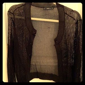 Black knitted jacket